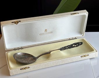 Pair Thorvald Marthinsen Norway 830S Hallmark Silver Serving