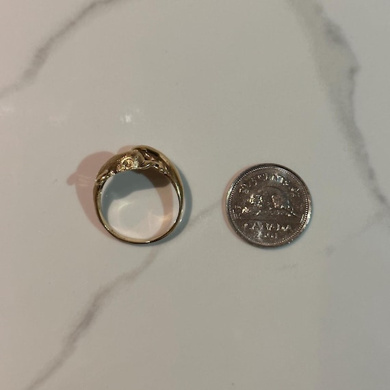 Solid 10KT Gold Dolphin Wrap Ring, Large Statemen… - image 10