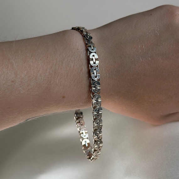 Trustmark Engravable Sterling Silver Italian Bar Figaro Chain Bracelet -  Trustmark Jewelers