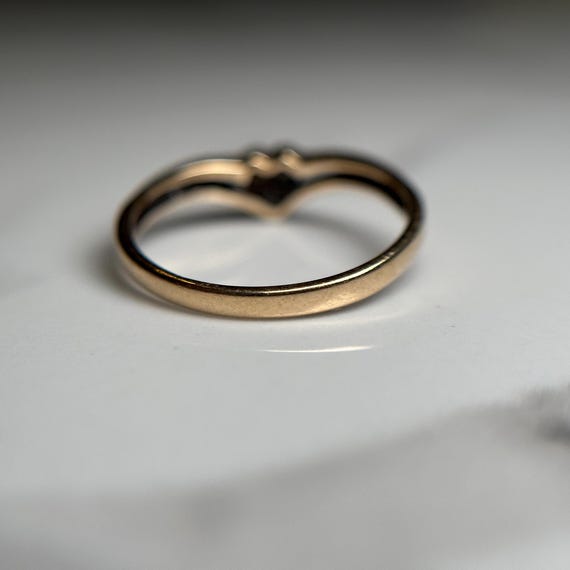 Tiny Heart Ring, 10KT Gold Stackable Ring, Minima… - image 7