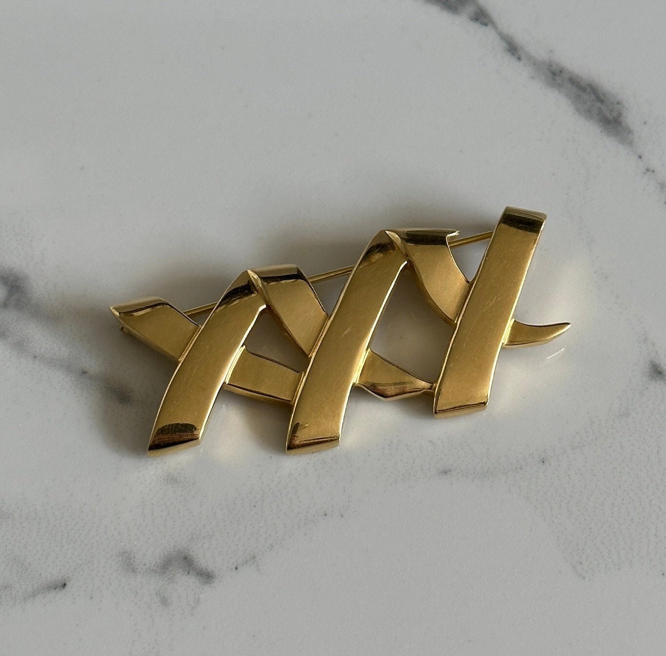 Tiffany & Co. ブローチ ティファニーブルー TIFFANY & CO. SCHLUMBERGER 4リーフ ブローチ プラチナ