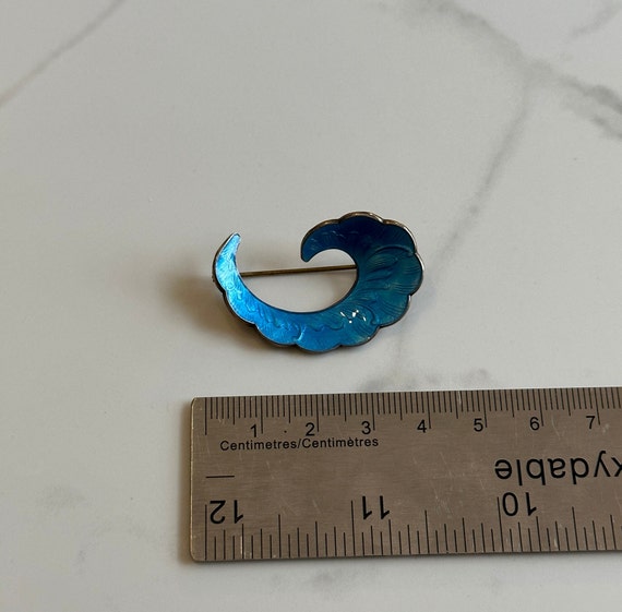 50'60's Ivar Holth ノルウェー ヴィンテージ青い蝶のブローチ Norwegian Silver Gilt & Blue Enamel Butterfly Brooch by Ivar