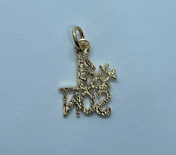 Estate 10KT Gold #1 SON Charm, Yellow Gold Number… - image 2