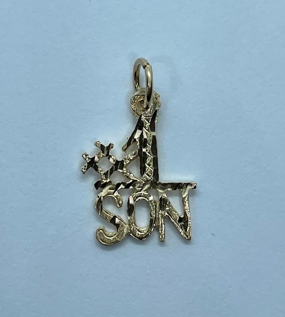 Estate 10KT Gold #1 SON Charm, Yellow Gold Number… - image 1