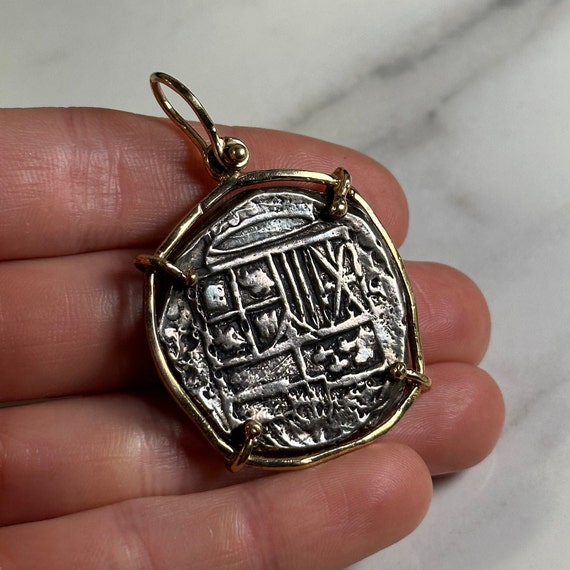 Atocha Coin Pendant Jaws 14K Yellow Gold Pirate Sunken Treasure Coin Jewelry  – Schooner Chandlery