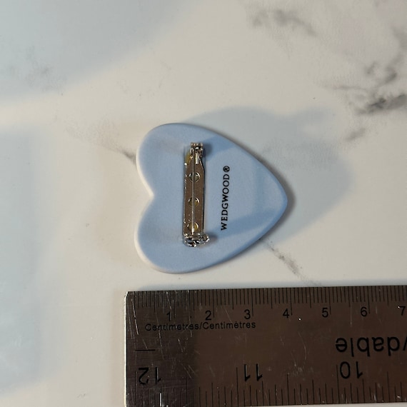 Vintage Wedgewood Heart Pin, Blue Jasper Wedgwood… - image 4