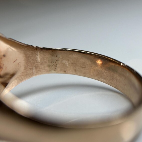 10KT Large Blue Statement Ring, Oval Cut Syntheti… - image 9