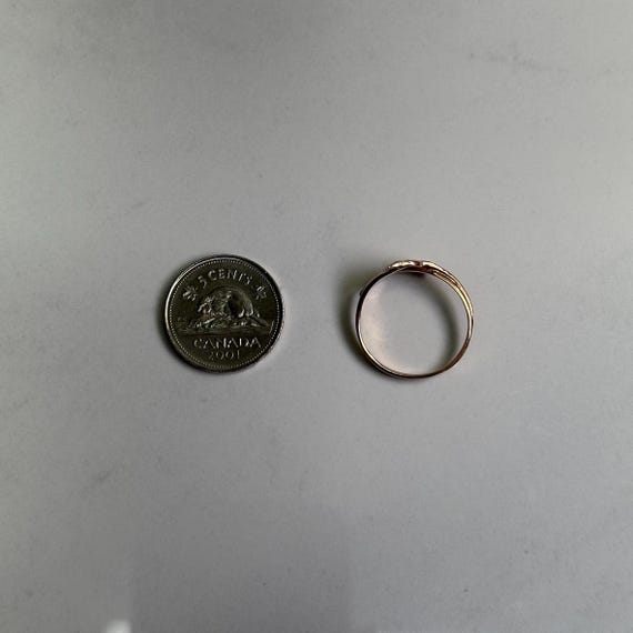 14KT Solid Gold Leaf Ring, Three Leaf Design Fore… - image 9