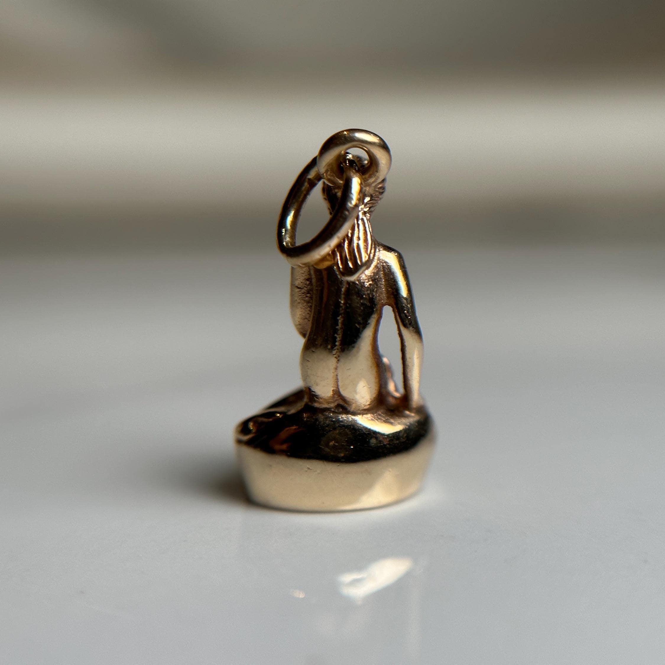 50-60's デンマーク製 BH 人魚姫 チャーム 北欧ヴィンテージ 925 Vintage BH Denmark Gold Charm, Bernhard Hertz Figure of Woman