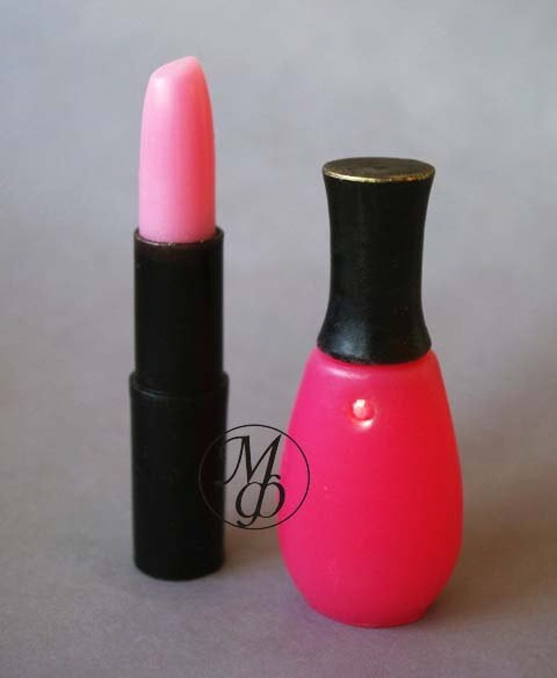 Silicone soap mold nail polish and lipstick