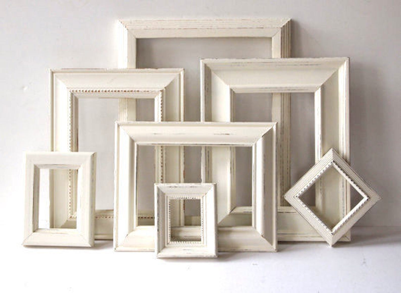 Antique White PICTURE FRAMES Set Nursery Frames Wedding Etsy
