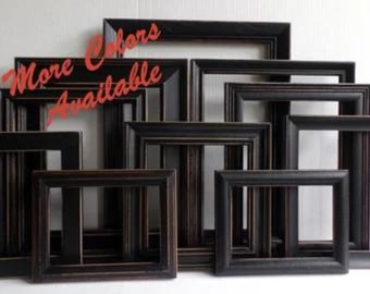 12x12 Gallery Wall Set, Black Photo Frame Set, Handmade Custom Picture  Frames With Matting 