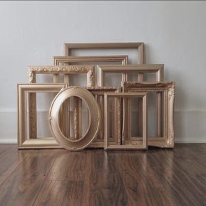 Champagne Gold Picture Frame Set – Vintage Gallery Wall