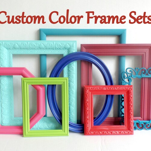 Custom Color Picture Frame Set Bright Colorful Frames Etsy