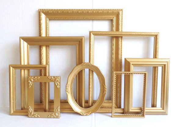 Gold Picture Frames Set Baby Nursery Romantic
