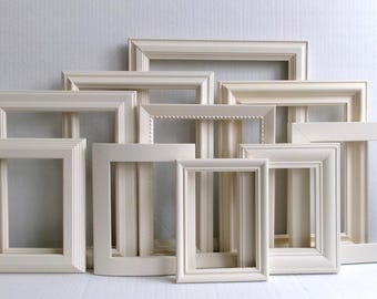 Mixed Shades Of White Frame Assortment: Vintage Gallery Wall