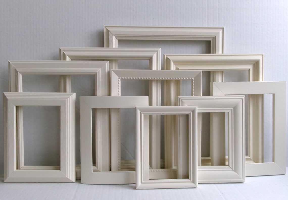 Antique White PICTURE FRAMES Set Nursery Frames Wedding Etsy