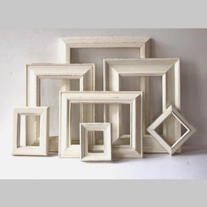 Farmhouse PICTURE FRAMES Set- Rustic Frame Set - Custom Color - Wedding - Vintage Collection - Shabby Chic - Distressed - Gallery Wall