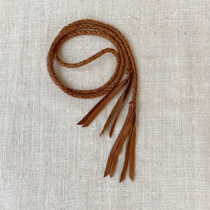 ENSIGN ROPE BELT, Braided leather belt, leather tassel belt, rope belt, leather rope belt, unisex, for women, gift under 100, Christmas Gift