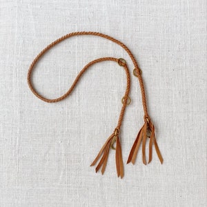 TROTTER LANYARD, Braided Leather Lanyard, Hands Free Utility Chain, Essentials Carryall, Handbag Alternative, Birthday Gift, Gift for Her