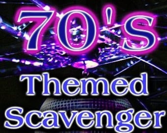 1970s Themed Scavenger Hunt List Collection