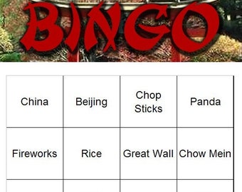 Chinese Themed Bingo Set