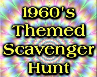 1960s Themed Scavenger Hunt List Collection