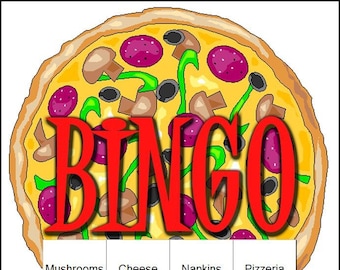 Pizza Themed Bingo Set