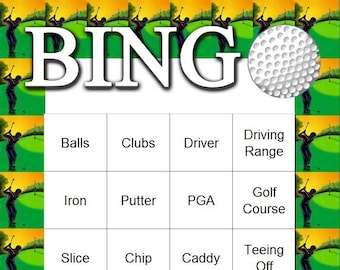 Golf Themed Bingo Set