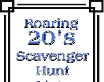 Roaring 20's Themed Scavenger Hunt List Collection