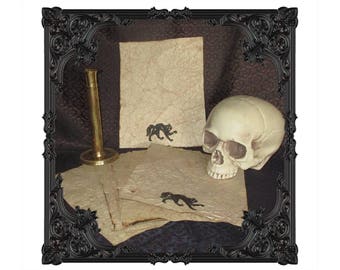 Black Cat - Antiqued Paper - 10 Sheets