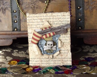 Pirate Adventure Greeting Card - Handmade Card With Adventurous Quote On The Inside