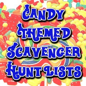 Candy Themed Scavenger Hunt List Collection