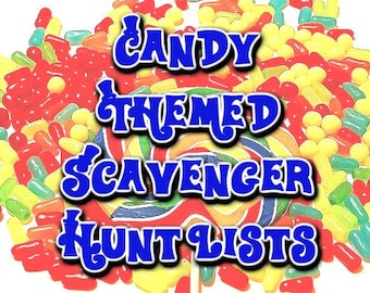 Candy Themed Scavenger Hunt List Collection