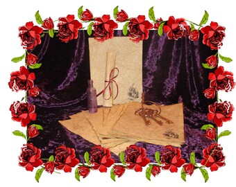 White Rabbit Paper - Antiqued Fairytale Paper - 10 Sheets