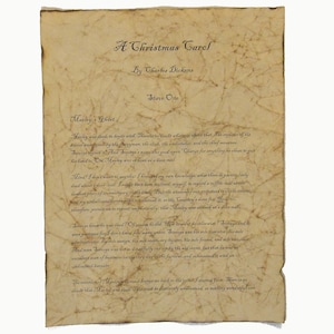 Dickens A Christmas Carol - Antiqued First Page