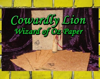 Vintage Oz Cowardly Lion - Fairytale Paper - 10 Sheets