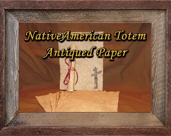 Native American Totem Pole - Antiqued Paper - 10 Sheets