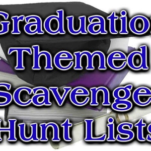 Graduation Themed Scavenger Hunt List Collection