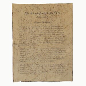 The Wonderful World of Oz - Antiqued reproduction of first page