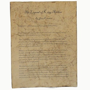 The Legend of King Arthur - Antiqued reproduction of first page