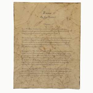 Emma - Antiqued reproduction of first page