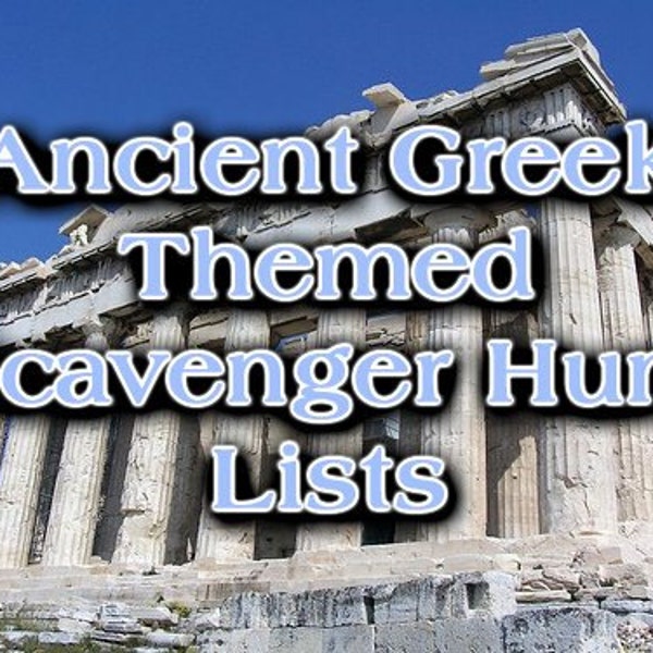 Ancient Greek Themed Scavenger Hunt List Collection