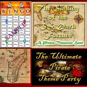 4 Pirate Downloads - Bingo, Treasure Hunt Puzzles and more - for a great Pirate Party!