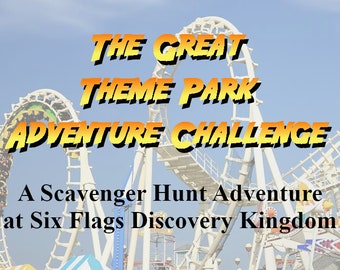 Chasse au trésor - parc à thème Six Flags Discovery Kingdom - le grand défi aventure du parc à thème - téléchargement numérique