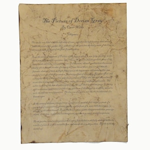 The Picture of Dorian Gray - Antiqued reproduction of first page