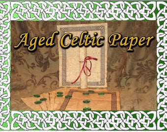 Celtic Knot Hand Antiqued Paper - 10 Sheets