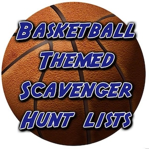 Basketball Themed Scavenger Hunt List Collection