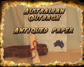 Australian Outback - Ruggedly Antiqued Golden Paper - 10 Sheets