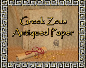 Greek Motif- Antiqued Paper - 10 Sheets